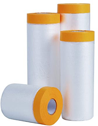 110 cm 50 cm 2 Rollen Abdeckpapier zum Lackieren, Farbband-Applikator, Automobil, 20 m Packung Klebeband und Abdeckfolie für den Innenbereich, 2 Rollen, 110 cm, 20 m
