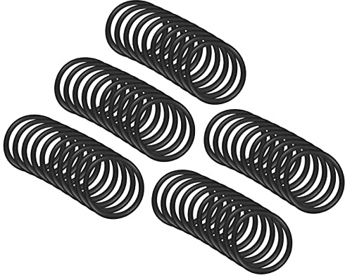 QUARKZMAN 50 Stücke Nitrilkautschuk Dichtungsring 20mm x 16mm x 2mm Schwarz | Unterlegscheibe, Für Wasserhahn Klempner Reparatur Dichtung Verbindung