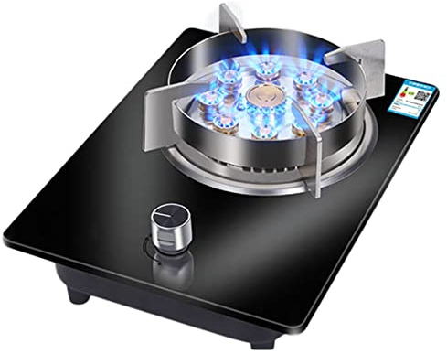 Cuisinière À Gaz, Support De Pot En Fonte À Grande Flamme De Cavité 7.2kw9, Cuisinière Indépendante, Allumage Automatique Tourbillon Économie D'énergie Protection Hors Tension, Noir (Size : LPG)