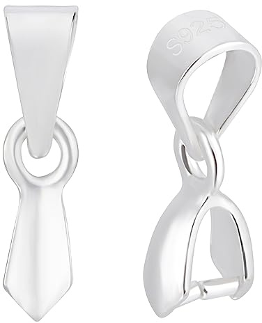 Beebeecraft 1 Box 10 Stück Eispickel-Klemmbügel 925 Charms-Verschlüsse Aus Sterlingsilber Baumelnder Anhänger-Verbinder Für DIY-Ohrring-Halsketten-Schmuckherstellung