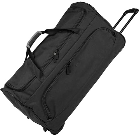 Blackbeat - Reisetasche mit Rollen - wasserabweisend - großes Hauptfach, 3 Nebenfächer & 78L Volumen - mit Teleskopgestänge - Trolley-Weichgepäck für Damen & Herren als Koffer-Alternative