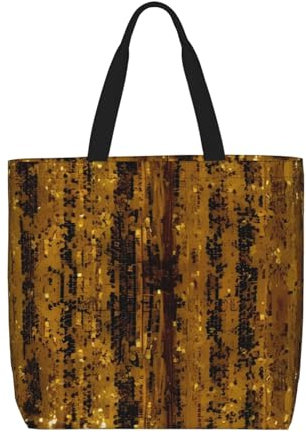 DEHIWI Gold Pailletten Funkeln Einkaufstasche Für Frauen Wasserdichte Lässige Umhängetasche Mit Reißverschluss Einkaufen Handtaschen Für Büro Einkaufen Reisen, Schwarz , Einheitsgröße