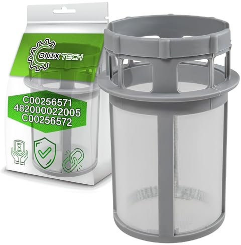 Central Filtre Lave Vaisselle Complet avec Code Original C00256571 C00256572 482000022005 pour Indesit pour Whirlpool pour Ariston pour Hotpoint - Garantie de 5 Ans - ONIX TECH