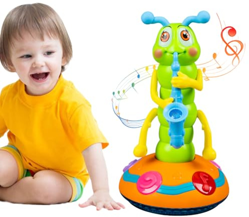 Cymwer Giocattoli for Sassofono Elettrico for Bambini con Musica e Luce Evitamento Automatico degli Ostacoli Giocattolo Danzante Giocattolo Educativo Regali di Compleanno for Ragazzi Ragazz