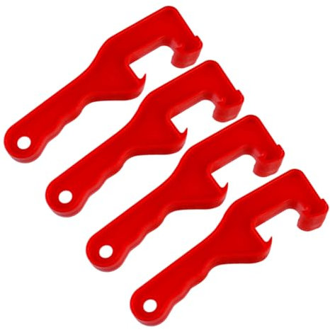 DECHOUS 4pezzi Apri Secchio Plastica Strumento Apribara Vernici Con Manico Per Leva Massima Resistente e Anti-ruggine Per Secchi Di Vernice Olio e Fertilizzanti