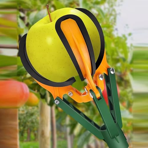 Raccoglitrice di Frutta Telescopica Allungabile 3 Dimensioni Design con Artigli in Gomma Morbida Adatto per La Raccolta della Frutta(B)
