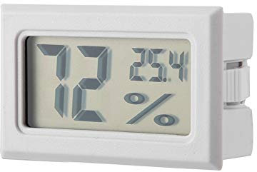 Gavigain Monitoraggio a Temperatura igrometro al termometro Digitale Incorporato con sonda per la Sala sigari del Serbatoio di rettili (Blanco)