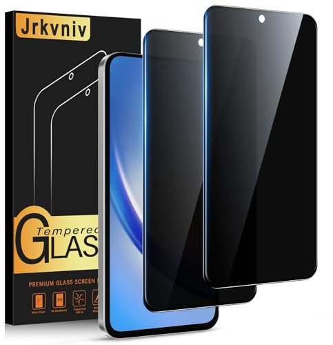 Jrkvniv Privacy Pellicola per Samsung Galaxy A35 5G Vetro Temperato Anti Spy Durezza 9H Vetrino Protettiva Anti-Graffio Senza Bolle Ultra Resistente Anti-Impronta Anti-Spia Protezione Schermo,2 Pezzi