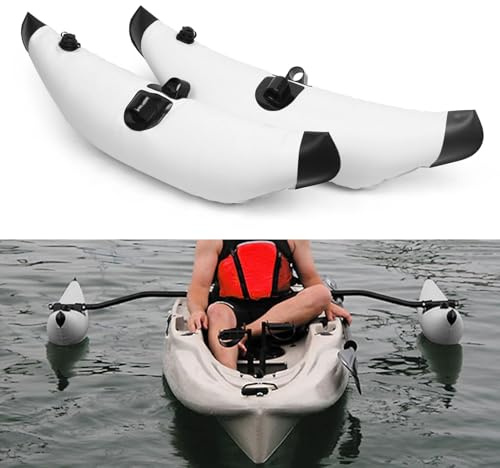 Dilwe Float di Industria di Kayak, di Stabilizzatore Gonfiabile in PVC per Ulteriore stabilità, Facile Inflazione, Grande Aggiunta al Kayak per la Vela, la Pesca, la Remella (White)