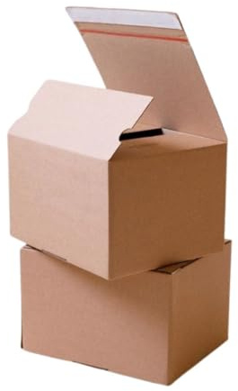 20 Versandkartons 160x130x70 mm mit Automatikboden, Selbstklebestreifen & Aufreißfaden von MA-Verpackungen