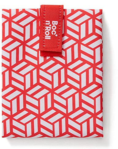 Roll'eat ®- Boc'n'Roll Tiles | Wiederverwendbarer und Ökologischer Sandwichhalter ohne BPA, Rot