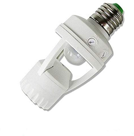 B22 Screw Light Bulb Holder LED PIR Infrared Motion Sensor Lamp Switch Socket for Bathroom,Stairs,Front Door,Garage