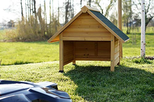 Merschbrock Trade GmbH Garage für Mähroboter, Massivholz, spitzdach, Modern