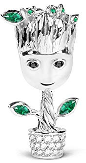 GNOCE Femme Charms Homme d'arbre en Argent Sterling 925 Breloque Plaqué Or Rose 18k Compatible avec Bracelets et Colliers (2Argent)