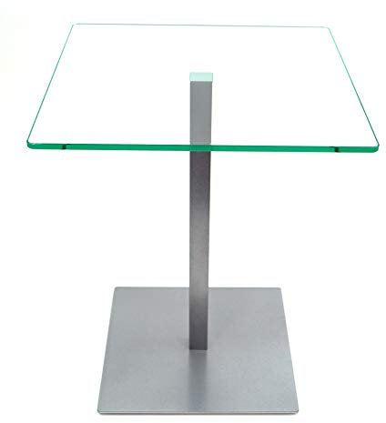 freeroom24 Beistelltisch, Tisch, Couchtisch Johannes in Silber Brillant, 40 x 40 x 70cm
