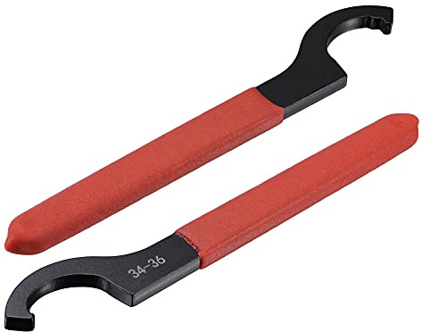 sourcing map C Hakenschlüssel Spannzangenfutter für Rundmutter mit rutschfestem Griff 34-36mm