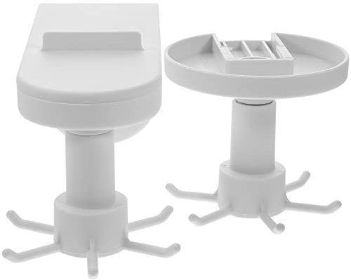 Cabilock 2 Piezas Gancho De Cocina Giratorio Ganchos Para Utensilios De Cocina Estante Para Utensilios De Cocina Ganchos Para Colgar Sartenes Adhesivo Abdominales Espátula