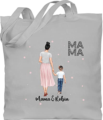 Geschenk mit Namen personalisiert by Shirtracer - Baumwolltasche - Mama Geschenk Kinder I Muttertagsgeschenk Ideen
