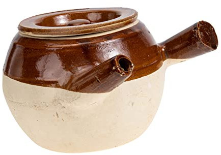 HEMOTON Chinesischer Medizintopf 1600ml Hitzebeständiger Ton Kochtopf Handgefertigter Auflaufform Für Gesunde Küche Ergonomisches Design Für Heilkunst
