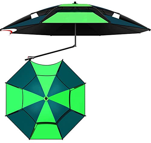 CLoxks Sombrilla de playa,Paraguas de jardín en voladizo compensado de 2 m/2,2 m, inclinación/rotación de 360 °/pabellón redondo impermeable/UV 50+, paraguas de pesca al aire libre