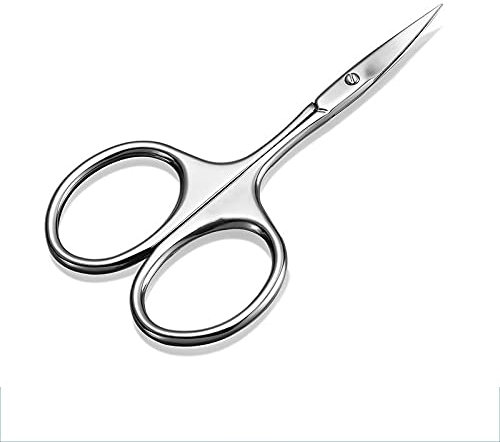 Forbici artigianali Forbici for sopracciglia Lama curva Strumento for rimozione sopracciglia professionale for manicure in acciaio inossidabile Trimmer di precisione. Forbici