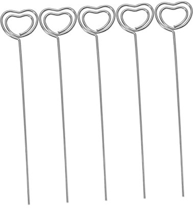 PRETYZOOM 50 Stück Memohalter-Clip Hochzeitspapier Nummerninhaber Hochzeit Platzhalter Bilderständer Fotohalter Tischhalter Menühalter Notizhalter Für Den Tisch Bildhalterständer Metall