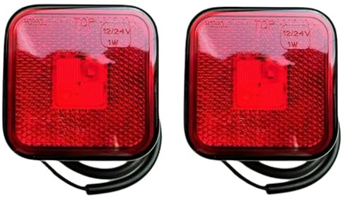 MelTruck® 2x Rote LED Umrissleuchte Begrenzungsleuchte Positionsleuchte 12V 24V für LKW Anhänger