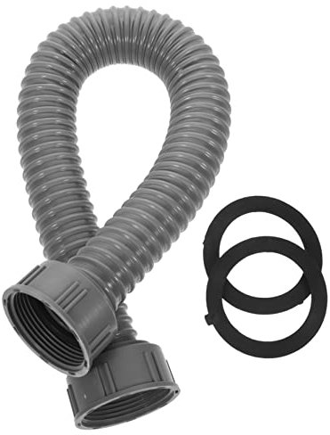 Angoily Flexibler Pvc Ablaufschlauch Mit Doppelgewinde 50cm Dichtungsringe Gegen Wasserleck Belastbarer Teleskop Rohr Für Waschbecken Und Küchenspüle