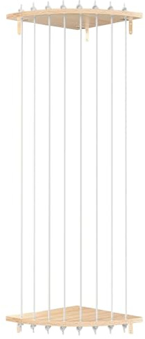Kexpery Holz-Eckregal for Stofftiere mit LED-Licht und verstellbarer Länge, Plüschtier-Organizer, Stofftier-Aufbewahrung, Eckkäfig for Kinderzimmer, Spielzimmer, Schlafzimmer (1 Set)