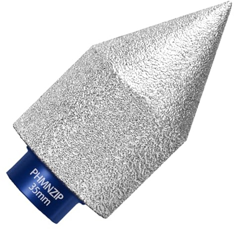 Fraise à Chanfreiner Diamantées Fraisage à Doigts 35 mm Bit de Chanfrein pour Carrelage Marbre Céramique Granit Finition Nettoyage Agrandissement Meulage des Trous Existants