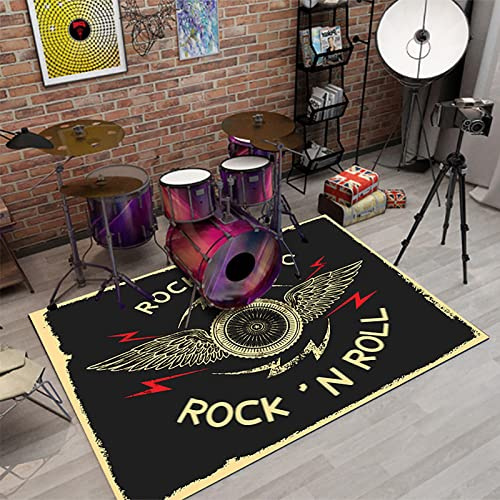 Guoyoocc Drum Teppich Schlagzeugteppich,Trommel Teppich Schallschutz Teppich Schallschutzmatte Drum Rug,verdickte Stoßdämpfungsmatte,geeignet für elektronische Drums und Jazz-Drums