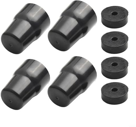Oniissy 2/4PCS Radiator Valve Cap, Black ABS Plastic, Fits All Radiator Valves, Secure Installation, 25*36*20mm