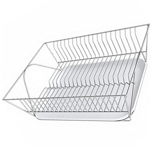 Cabilock Escurridor Inferior Acero Inoxidable Cocina Bandeja | Acabado Plata, Borde Liso sin Asperezas, para Palillos y Vasos, Placa Inferior