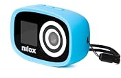 Nilox, Cámara de Acción Kidscam, Resolución 12Mp, Pantalla LCD 1.4, Resistente al Agua IP67 con Funda Protectora, Batería 700 mAh, Memoria SD hasta 32 GB, Azul