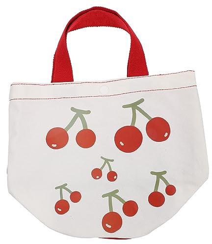PRETYZOOM Borsa Per Il Pranzo in Tela Di Ciliegio Borsa Per La Conservazione Degli Alimenti Per Picnic Escursionismo Facile Da Pulire Per Uso Scolastico E in Ufficio