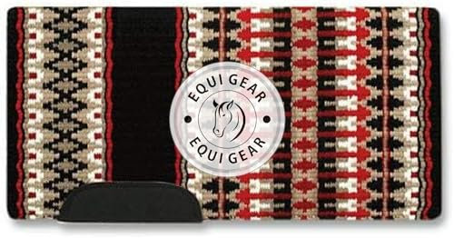 EQUIEMPRESS Sattelunterlage Western Show/Westernsatteldecke aus Neuseelandwolle, Top Wool Pad Sensor Flex (Anpassung möglich) A-345 (34 x 40)