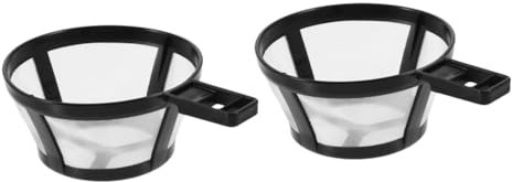 Vaguelly 2 Piezas Filtro De Cocción De Té Reemplazar De La Cafetera Pantalla Largo Cono Malla Bien Filtro De Cafetera De Cafe Para a Reutilizable El Plastico Black