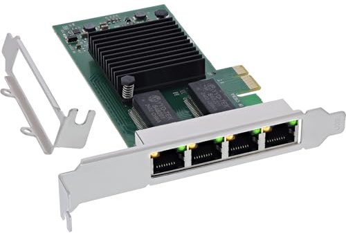 InLine® Tarjeta de Red Quad Gigabit, 4 x RJ45 1 GB/s, PCIe x1, 51127D
