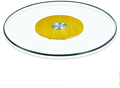 Lazy Susan Drehbares Serviertablett, rundes gehärtetes Glas mit leisen Lagern, großer Drehteller für Esstisch, perfekt für einfachen Zugang und Service
