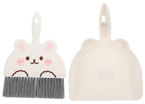 VICASKY Mini Broom and Dustpan Set for Desktop and Car Vent Cleaning Sweeping Brush with Easy Grip Handle Compact Table Sweeper for Home Office Kitchen and Camping Use