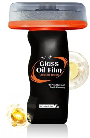 qixeuoa Eliminador De Película De para Ventana De Coche | Cerdas Desmontables De Limpiador Potente - Tabla De Limpieza para Cristales,para Interior Baño Auto Azulejos Cocina Pintura