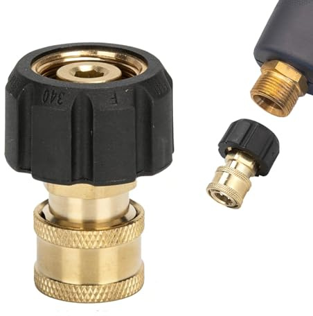 M22 Female to 1/4 Quick Connect Pressure Washer Adapter for Karcher Adapter to Quick Connect Quick Sprayer Pipe Hose Fitting for Garden Pressure Washer Hose Connector 14-15mm