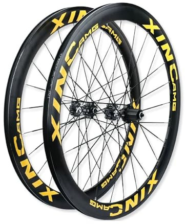 36/54T Ratsche 700C Rennrad Drahtreifenrad Laufradsatz Scheibenbremse 50mm Doppelwandige Aluminiumlegierungsfelge, 100/135mm Schnellspanner, 7/8/9/10/11/12-Gang-Kassette, F/V(36T Ratchet)