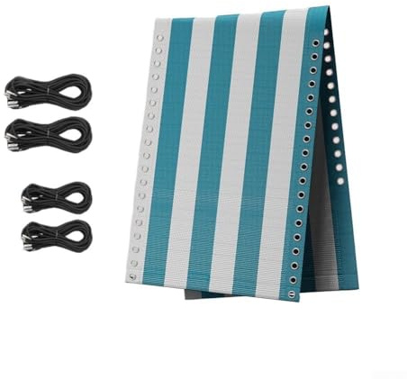 Tela de repuesto para sillas Zero y tumbonas de playa, 160 x 43 cm, material de doble cara, funda portátil con accesorios de montaje (rayas de pavo real)