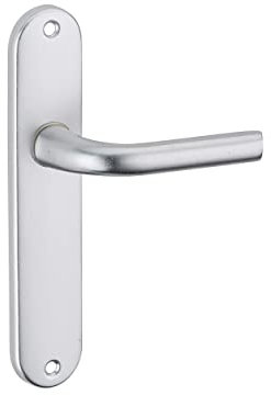 THIRARD - Ensemble de Poignées pour Porte Intérieure - Aluminium Anodisé Argent - Carré 7 mm - Entr'Axes 165 mm - Usage Sans Trou - Esthétiques et Pratiques