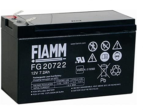 Fiamm FG 12V 7.2Ah (6,3mm) Batteria al piombo ricaricabile da 7200mAh