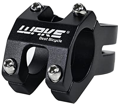 WAKE Potence VTT Potence Velo Route 31.8mm en Alliage Aluminium CNC, Potence de VéLo 45mm Courte Collier de Guidon Ultra-léger, pour Vélo de Montagne Descente BMX Cyclisme, Noir