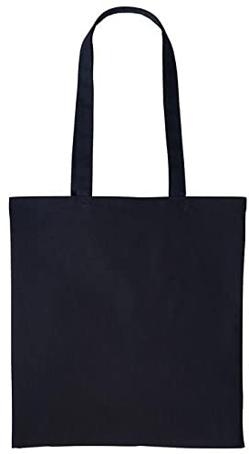 Boolavard Cotton Tote Bag, Lightweight Medium Reusable Grocery Shopping Cloth Bags, Suitable for DIY, Advertising, Promotion, Giveaway, Activity (Black)