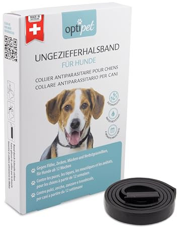 OptiPet 1x Ungeziefer Flohhalsband für Hunde, 4 Monate Schutz, für Hunde ab 12 Wochen gegen Flöhe, Zecken,Mücken, Milben