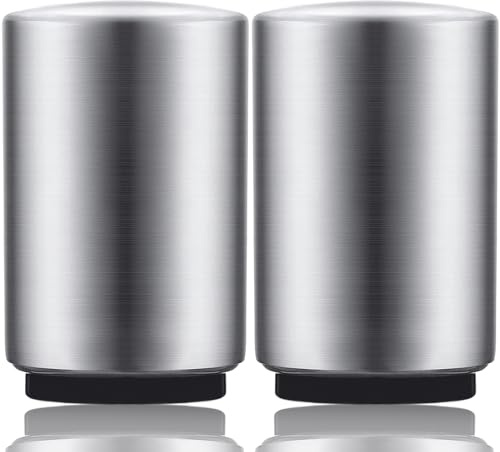 2PCS Premium Beer Bottle Opener, Automatic Stainless Steel Quick Pop the Top Can Openers by Magnet Catching No Damage Caps, Wine Accessory Push Down Off Magnetic Bartender Tool for Home Picnic Camping
